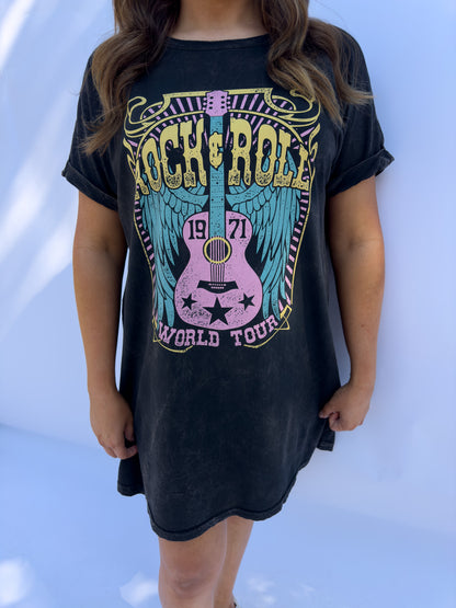 Rock N Roll Graphic Dress